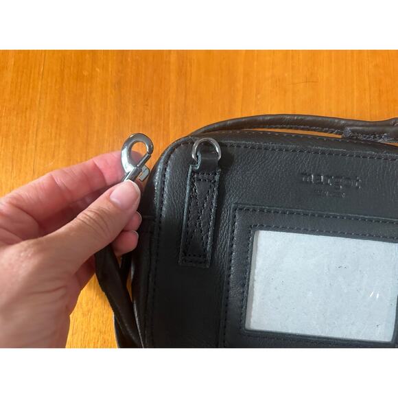 Anthropologie Margot Small Black Leather Cross Body Purse w/ Detachable Strap - Picture 8 of 8